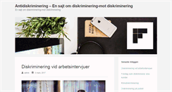 Desktop Screenshot of antidiskriminering.nu