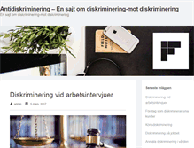 Tablet Screenshot of antidiskriminering.nu